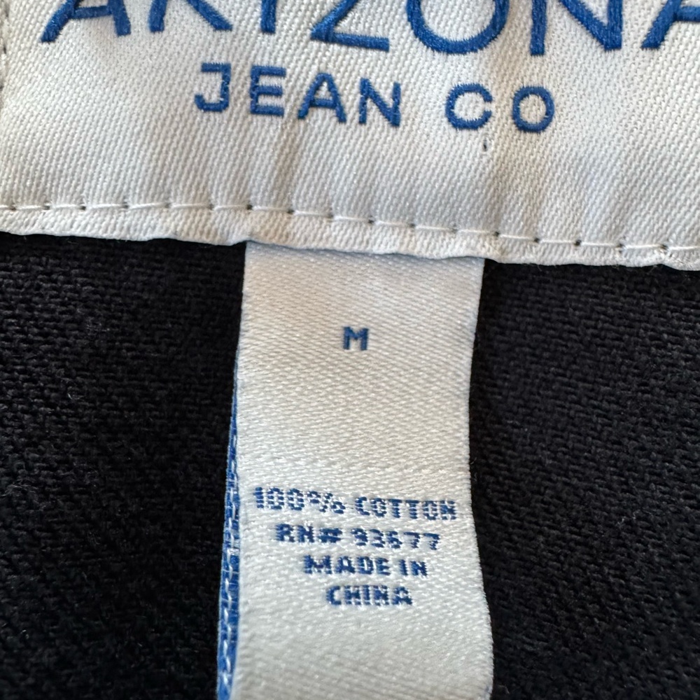 Arizona Jean Co Black Denim Jacket Mens Medium Trucker Jean Jacket Classic - Picture 4 of 4